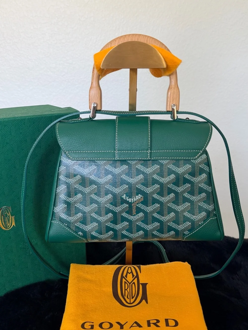 SOLD‼️‼️‼️GOYARD SAÏGON MINI GREEN | ENTRUPY + FULL SET